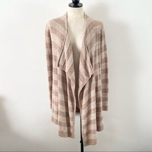 Barefoot dreams bamboochic lite stripe cardigan S/M soft drape sweater beach